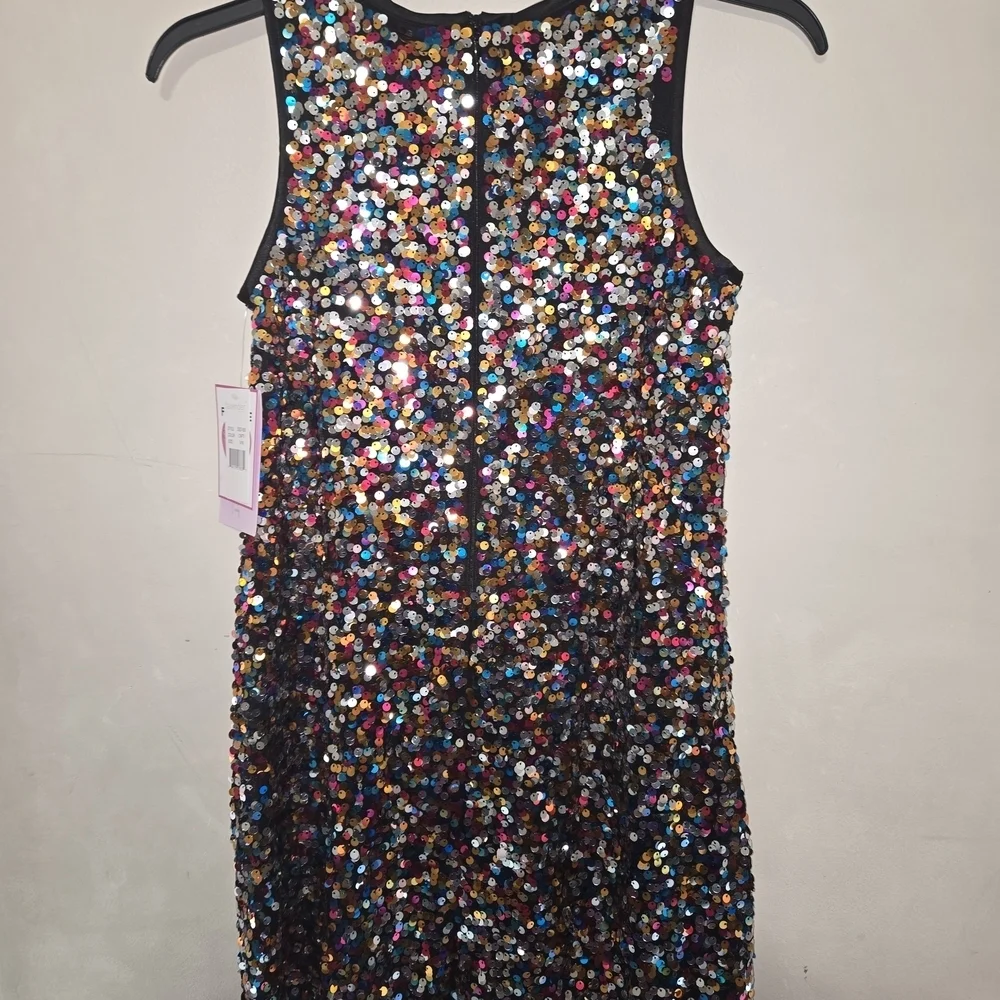 Us Angels Multicolor Sequin Kids Dress